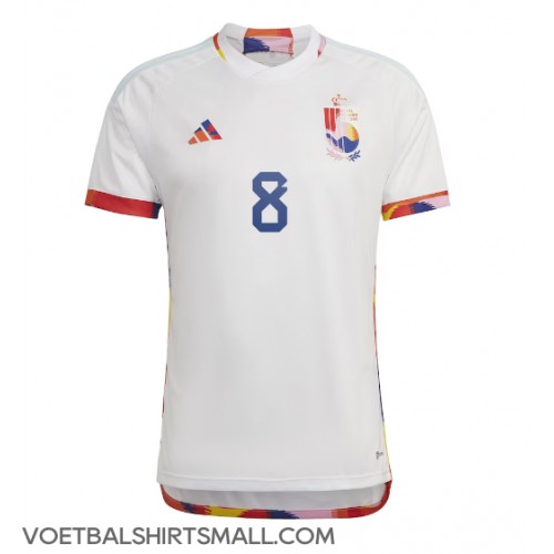 België Youri Tielemans #8 Voetbalkleding Uitshirt WK 2022 Korte Mouwen